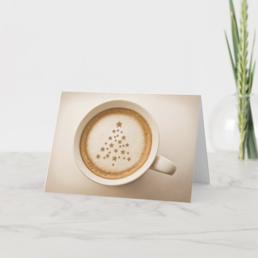Italiaanse kerstkoffie feestdagen kaart (Voorkant)