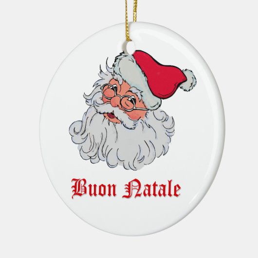 Italiaanse kerstman #2 keramisch ornament (Links)