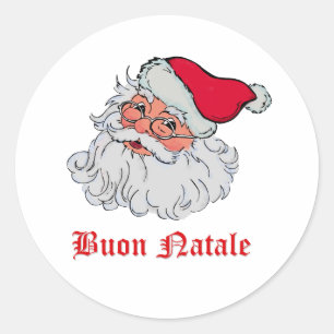 Italiaanse kerstman #2 ronde sticker