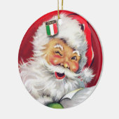 Italiaanse Kerstman, Italiaanse Kerstmis, Italië Keramisch Ornament (Links)