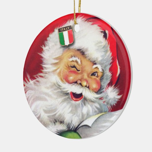 Italiaanse Kerstman, Italiaanse Kerstmis, Italië Keramisch Ornament (Links)
