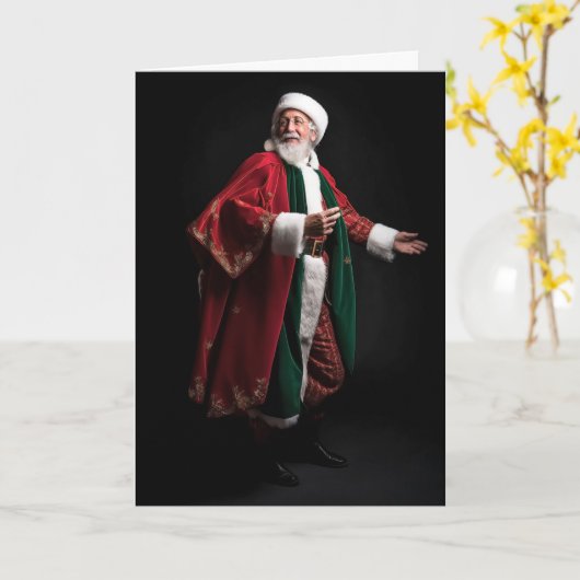 Italiaanse kerstman kaart (Gele Bloem)