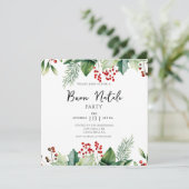 Italiaanse kerstmis Buon Natale Party Kaart (Staand voorkant)