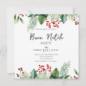 Italiaanse kerstmis Buon Natale Party Kaart (Voorkant)