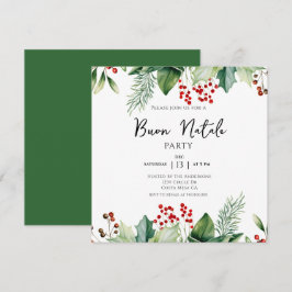 Italiaanse kerstmis Buon Natale Party Kaart