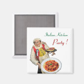 ITALIAANSE KEUKEN ,crème Magneet (Voorkant / Achterkant)