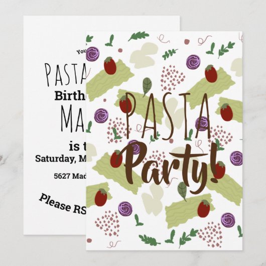 Italiaanse keuken- en keukenkogels kaart (Voorkant / Achterkant)