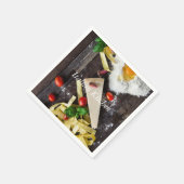 Italiaanse keuken eten Personaliseer tekst Servet (Hoek)