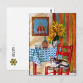 ITALIAANSE KEUKEN IN FLORENCE Recept Briefkaart (Voorkant / Achterkant)
