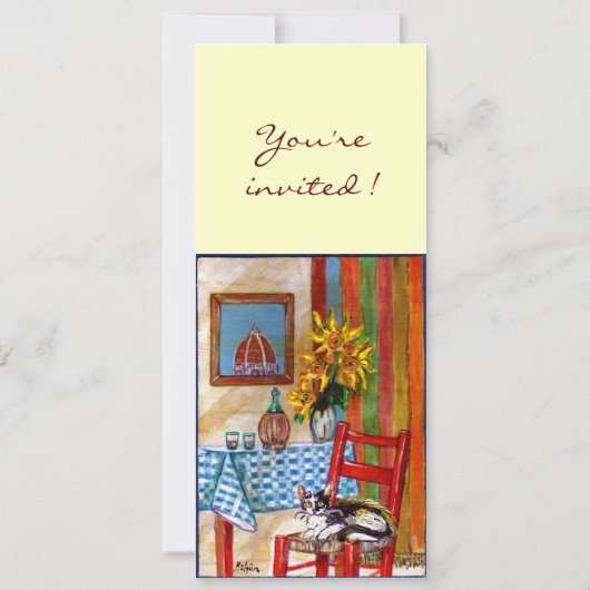 ITALIAANSE KEUKEN IN FLORENCE, Rood Blauw Kaart (Achterkant)