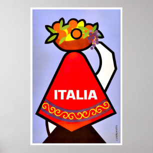 Italiaanse keuken kunstprint Italië reisposter Poster