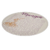 Italiaanse keuken muur kunst | "Mangia" Voedsel Qu Snijplank (Hoek)