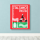 Italiaanse keuken muurkunst canvas afdruk (Insitu (Houten vloer))