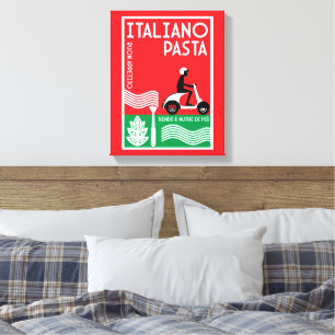 Italiaanse keuken muurkunst canvas afdruk