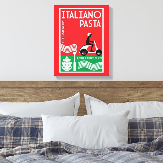 Italiaanse keuken muurkunst canvas afdruk (Insitu (Slaapkamer))