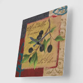 Italiaanse keuken Toscane Olijfmuur Vierkante Klok (Hoek)