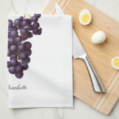 Italiaanse keukenhanddoek met rode druiven (Quarter Fold)