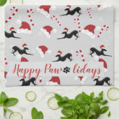 Italiaanse keukenhanddoeken voor kerstmis Greyhoun (Gevouwen)