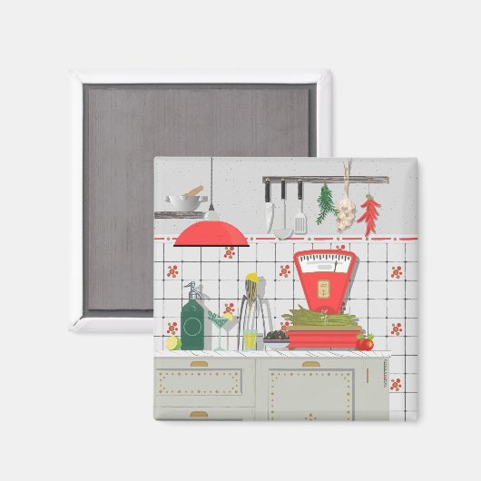 Italiaanse keukenmagneet magneet (Voorkant / Achterkant)