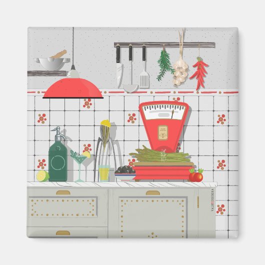 Italiaanse keukenmagneet magneet (Voorkant)