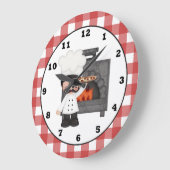 Italiaanse keukenmuurklok in de Chef Grote Klok (Hoek)