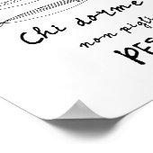 Italiaanse keukenzardines italië citaat tekening poster (Hoek)