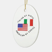 Italiaanse keus in de VS Keramisch Ornament (Links)