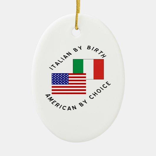 Italiaanse keus in de VS Keramisch Ornament (Voorkant)