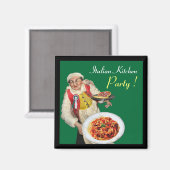ITALIAANSE KITCHEN, groen Magneet (Voorkant / Achterkant)