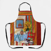 ITALIAANSE KITCHEN IN FLORENCE ADULT APRON SCHORT (Voorkant)