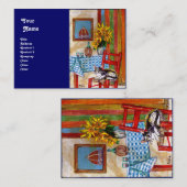 ITALIAANSE KITCHEN IN FLORENCE, blauw Visitekaartje (Voorkant / Achterkant)