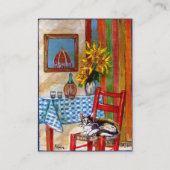 ITALIAANSE KITCHEN IN FLORENCE, blauw Visitekaartje (Achterkant)