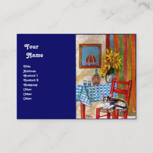 ITALIAANSE KITCHEN IN FLORENCE, blauw Visitekaartje