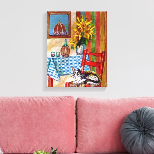 ITALIAANSE KITCHEN IN FLORENCE CANVAS AFDRUK (Insitu (Woonkamer))