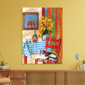 ITALIAANSE KITCHEN IN FLORENCE CANVAS AFDRUK (Insitu (Woonkamer))