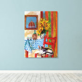 ITALIAANSE KITCHEN IN FLORENCE CANVAS AFDRUK (Insitu (Houten vloer))