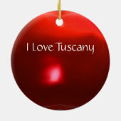 ITALIAANSE KITCHEN IN FLORENCE Ik hou van Toscane  Keramisch Ornament (Achterkant)