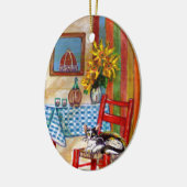 ITALIAANSE KITCHEN IN FLORENCE Red Ruby Keramisch Ornament (Links)