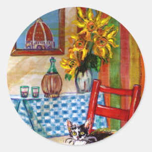 ITALIAANSE KITCHEN IN FLORENCE RONDE STICKER