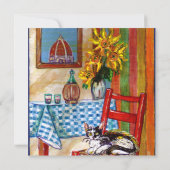 ITALIAANSE KITCHEN IN FLORENCE, rood blauw Aankondiging (Achterkant)