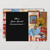 ITALIAANSE KITCHEN IN FLORENCE, rood blauw Aankondiging (Voorkant / Achterkant)