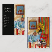 ITALIAANSE KITCHEN IN FLORENCE VISITEKAARTJE (Voorkant / Achterkant)