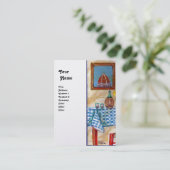 ITALIAANSE KITCHEN IN FLORENCE, witte parel Visitekaartje (Staand voorkant)