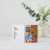 ITALIAANSE KITCHEN IN FLORENCE, witte parel Visitekaartje (Staand voorkant)