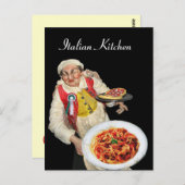 ITALIAANSE KITCHEN Recipe Briefkaart (Voorkant / Achterkant)
