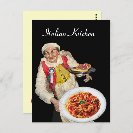 ITALIAANSE KITCHEN Recipe Briefkaart (Voorkant / Achterkant)