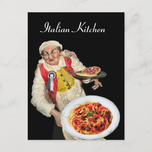 ITALIAANSE KITCHEN Recipe Briefkaart (Voorkant)