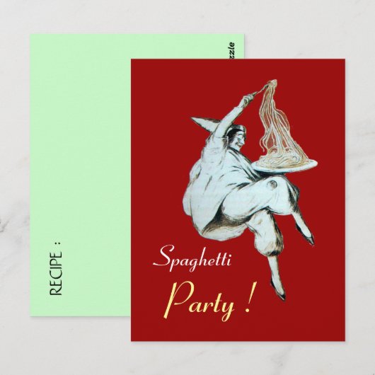 ITALIAANSE KITCHEN, RESTAURANSE ONTVANGER BRIEFKAART (Voorkant / Achterkant)