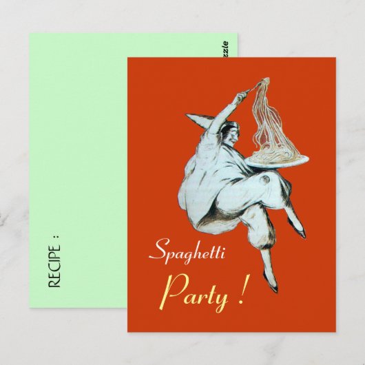 ITALIAANSE KITCHEN, RESTAURANSE ONTVANGER BRIEFKAART (Voorkant / Achterkant)