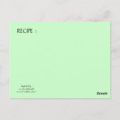 ITALIAANSE KITCHEN, RESTAURANSE ONTVANGER BRIEFKAART (Achterkant)